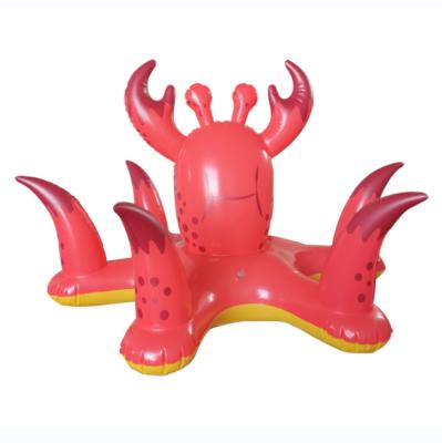 China Water Fun Places Customized Inflatable Crab Ring Launch Game For Kids Outdoor Water Toy Floating Game for sale