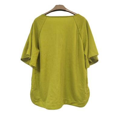 China OEM Anti-Wrinkle Custom Breathable Anti-Wrinkle Spring Half Sleeve V-Neck T-Shirt Women for sale