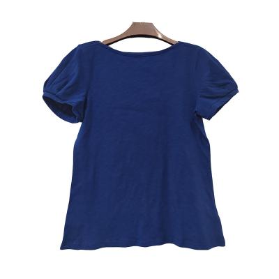 China Wholesale OEM Breathable Cheap Customized Soft Plain Dyed Women Casual T-shirt 100% Cotton for sale