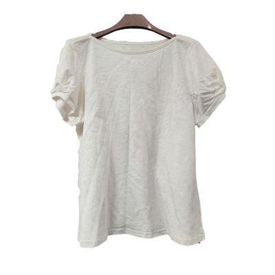 China OEM Breathable Cotton Plain Dyed Knitted Short Sleeve Casual Style Women Breathable T-Shirt for sale