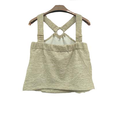 China Good Quality Breathable Low Price Tank Top Hollow Out Sleeveless Knitted Cross Vest Women Casual for sale