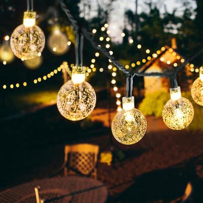 China Outdoor Waterproof Fairy Holiday String Lights Decorative Lighting Solar Led Christmas Globe Light For Xmas for sale