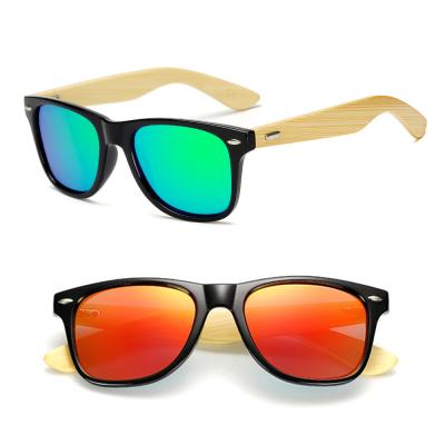 China Custom Logo Eco-friendly Colorful Wooden Materials Polaroid Lenses Sunglasses For Women Men Square Bamboo Sun Glasses for sale