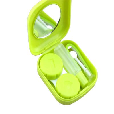 China Popular Mini Colored Eye Contacts Lens Case Contact Lens Cases With Mirror Carry Travel Kit Container For Outdoor Convenient for sale