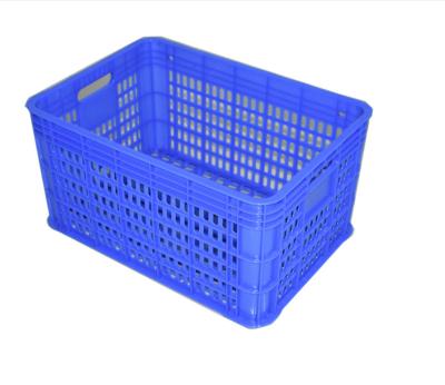 China Vegetables Storage Plastic Crates Rectangle Virgin Material Stacking Baskets for sale