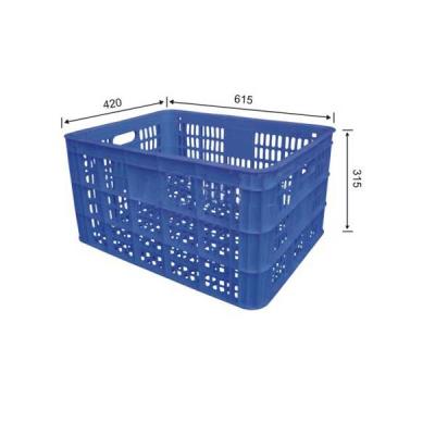 China Collapsible Industry plastic fruit crates storage crate with handle for sale