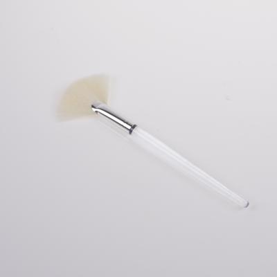 China Foaming White Fan Brush Various Handle Factory Sale Fan Brush For Face Mask Application for sale