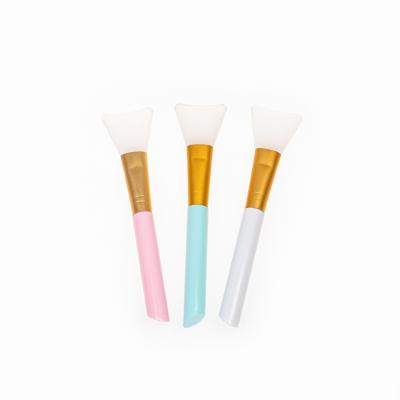 China DIY Mini Small Round Face Mask Brush Silicone , Clay Mask Applicator Brush 15CM for sale