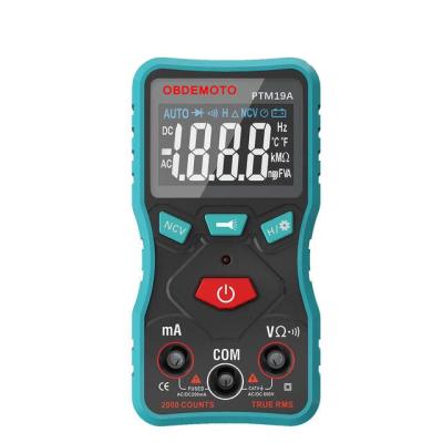 China AC DV Smart Voltage Tool PTM19A Digital Multimeter LCD Display True-RMS Digital Current Tester PTM19A Digital Multimeter for sale