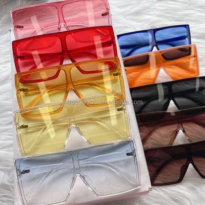 China 2022 Shades Of Sun Glasses Eyeglasses New Fashion Sunglasses Fashion Big Oversized One Piece Women Chic Sun Glasses for sale