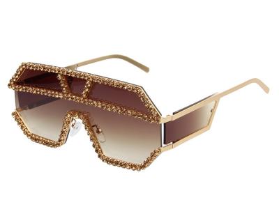 China Stylish shades and fashionable European and American luxury metal frame rhinestone personality hot selling glasses for sale