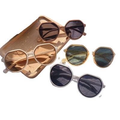 China 10 Years Experience 2022 New Fashion Style All-match Trend Sunglasses Customized Big Candy Color Round Trend INS Eyewear Frame Sunglasses for sale