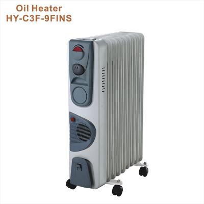 China Mica Panel Movable Quick Heating Oil Free Electric Floor Hotel Home Heater With 400W Fan for sale