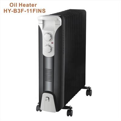 China Hotel 220V 1000W/1500W/2000w Infrared Electric Oil Heater Room Heater Black Color for sale