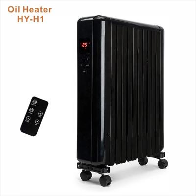 China Hotel 2000W 24 Hours Eco Time Remote Control Oil Heater With LED Display for sale