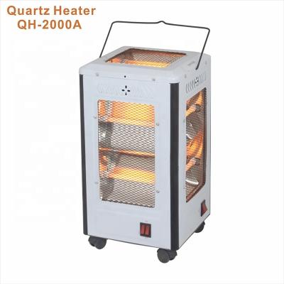 China Hot Sale 5 Faces Hotel 2000W Quartz Tube Electric Heater With Handle for sale