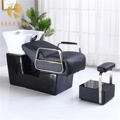 China Modern Hairdressing Shampoo Bowl Chair Bathroom Equipment Shampoo Styling Chair for sale