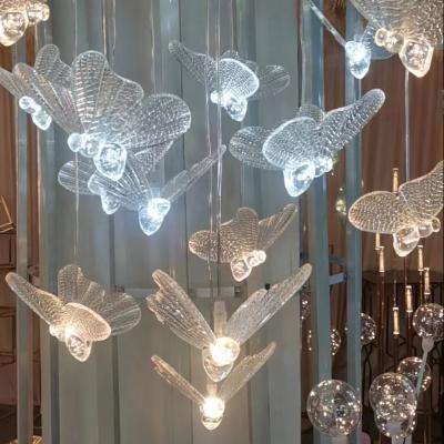 China Chandelier Acrylic Wedding Wall Decorations Butterfly For Wedding Event for sale