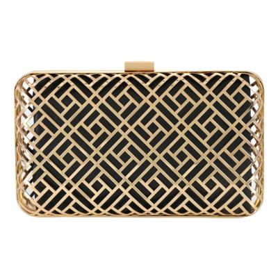 China Metal Geometric Patterns Hollow Out Clutch Frame for sale