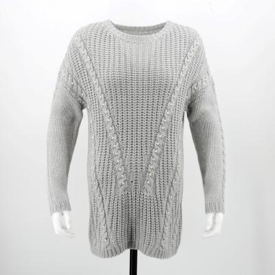 China Fashion Breathable Sweaters Round Neck Sweater Pattern Regular Acrylic Beading Tops For Winter Computer Knitted Ladies Crew Neck Sweaters for sale