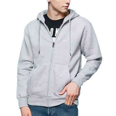 China Custom OEM Anti-wrinkle strings hoodie men's full-zip draw hooded fleece sweatshirt for sale