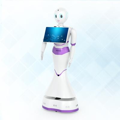 China Intelligent Reception Service ABS Receipt Height Human Robot for sale