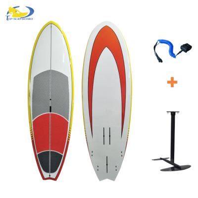 China EPS+Epoxy+Fiberglass foam sip aluminum board with half hydrofoil and carbon leash at lowest price for sale