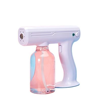 China Garden Gun 800ML Rechargeable Electric Nano Mist Sprayer Blue Ray Atomizer Cordless Nano Atomizer for sale