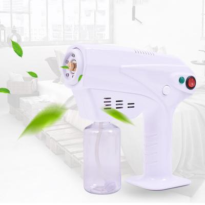 China Garden Blu-ray Portable Anion Spray Gun Hotel Nano Vapor Gun Atomizer Hygiene Mist Spray Gun for sale