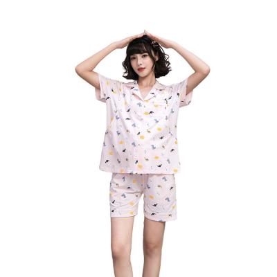 China Factory Wholesale Price Hot Sale Anti-static 100% Cotton Shorts Sleeve Prangant Cute Pajamas Maternity Pajamas Suit For Women for sale