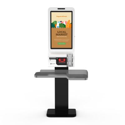 China Kiosk Indoor Self Service Touch Screen Restaurant Ordering Machine With Checkout 24 Inch Self Service Payment Kiosks for sale