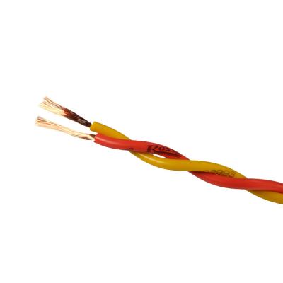 China FREE SAMPLE RVS Two Cores Twisted Pair Copper Conductors Connecting And Control Wires PVC Insulated Twisted Flexible Wire for sale