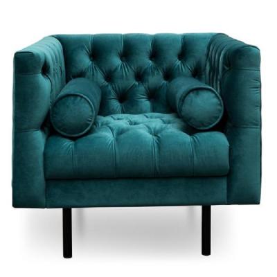 China Luxury Leisure Chair Fashion Design Accent Tufted Single Fabric Sofa Chair for sale