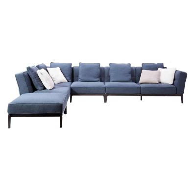 China Reclining Modern Fabric Living Room Furniture Recliner Sofa Set L Shaped And Simple Sectional Sofa With Cushion for sale