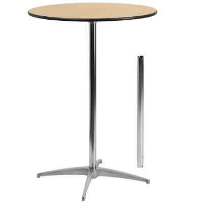 China Modern Durable Simple Round Laminate Metal Hotel Round Leg Wedding Event Bar Table Stand Coffee Top Table Strongly For Event for sale