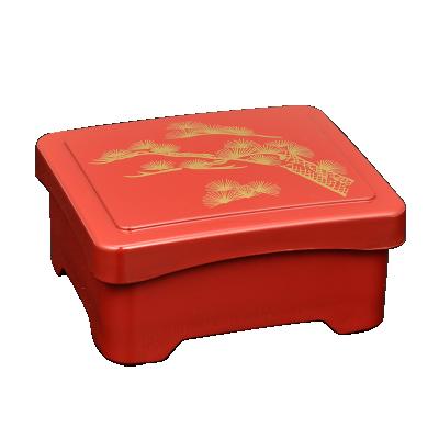 China Disposable Japanese square eel box with lid gold fan sushi box restaurant bento box for sale