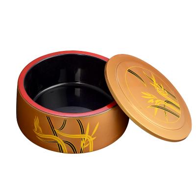 China Freshness Preservation Japanese Eel Round Box Fan Sushi Box Golden Lunch Box Restaurant for sale