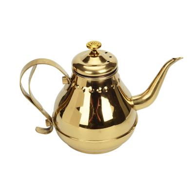 China Royal Stocked Coffee Pot Teapot Palace Pot Stainless Steel Teppanyaki Pot Oil Kettle for sale