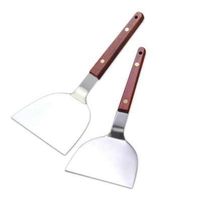 China Imitated Japanese Stocked Teppanyaki Fried Egg Pancake Steak Shovel Stainless Steel Shovel for sale