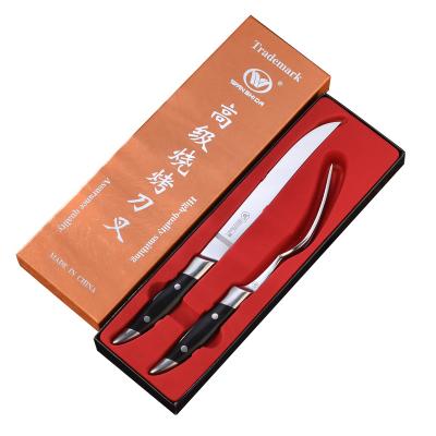 China Stocked Steak Knife and Forking Western Food Teppanyaki Knife and Japanese Fork Set for Restaurant for sale