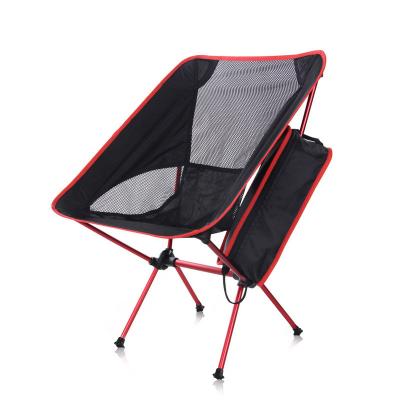 China Eco - Friendly Outdoor Portable Aluminum Frame Moon Folding Chair Lightweight Camping Chai for sale