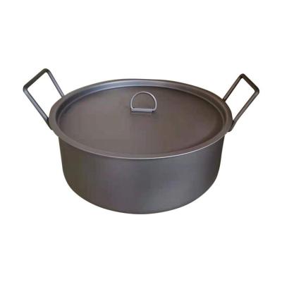 China Durable Portable Camping Outdoor Pure Titanium Soup Pot Household Picnic Soup Pot MO21 for sale