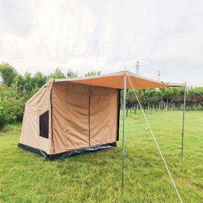 China Extended Type AUG New Model Quick Open Waterproof 30s Canvas Pop Up Tent For 3-4 Persons for sale