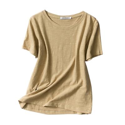 China Wholesale Rustic Hemp Anti-Wrinkle OEM/ODM 55% Hemp 45% Cotton Organic T-shirts Color Clothing Short Sleeve Shirt Women/Men for sale