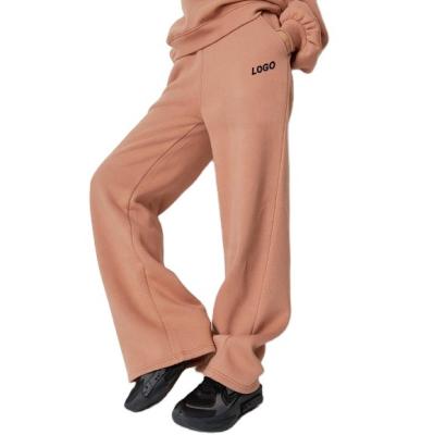 China Anti-Wrinkle Autumn Wear Straight Leg Jogger French Terry Oversized Loose Wide Leg Sweatpants for sale