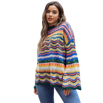 China 2022 Latest Design Pattern Jacquard Knitted Guangzhou Dongguan Hangzhou Latest Knitwear Anti-Shrink Hand Knitted Sweater for sale