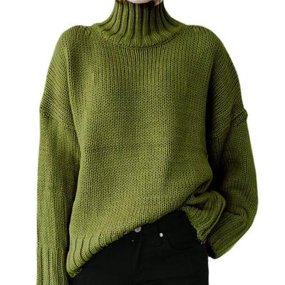 China Custom Made Autumn And Winter New Style Anti-wrinkle Women's Sweater Clothes Solid Color Knitted Pullover Women's Sweater for sale