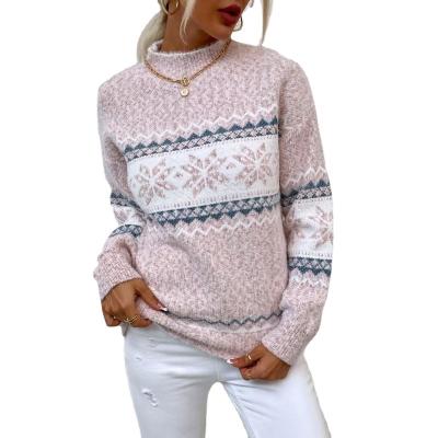 China 2022 Anti-Wrinkle Women's Christmas Sweater Fashionable Women's Turtle Neck Sweater Women's Winter Luxury Knitted Sweaters for sale