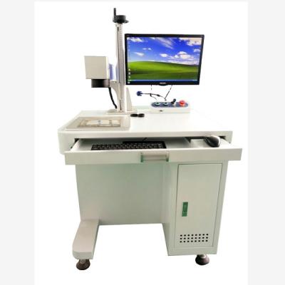 China Desktop Cabinet 3D Laser 20w 30w 50 Watt Fiber Laser Marking Machine With Computer Fiber Laser Raycus for sale