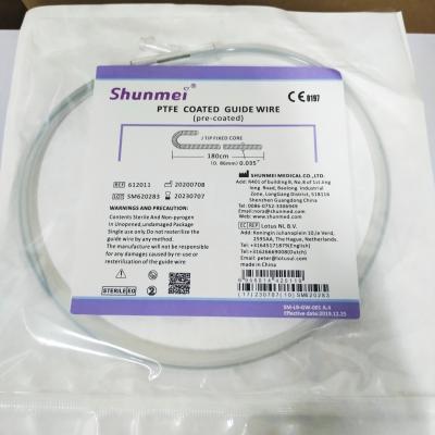 China Hospital Angiographic Disposable Medical Cardiology PTFE Coated Guide Wire for sale